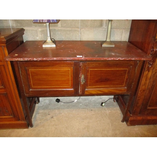 718 - Edwardian Marble Top Wash Stand, 107cm