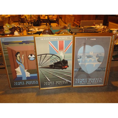 528 - Set of 6 Railway Poster Prints - Venice Simplon Orient Express