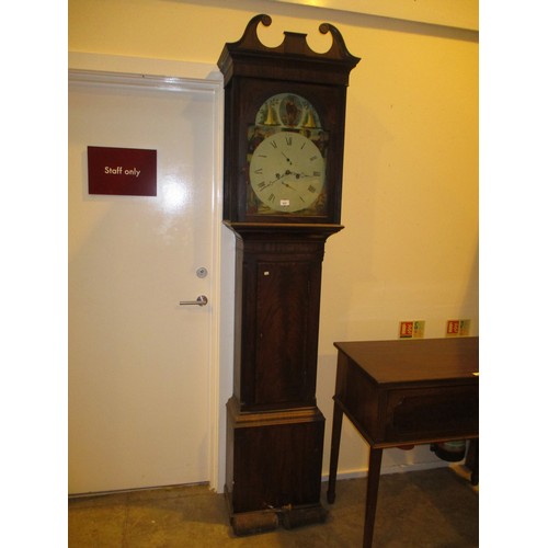 632 - 19th Century Mahogany 8 Day Longcase Clock