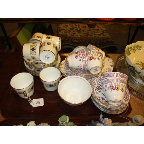 102 - Clare and Salisbury Tea Sets