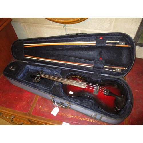 112 - Skyinbow Electric Violin with 2 Bows and Case