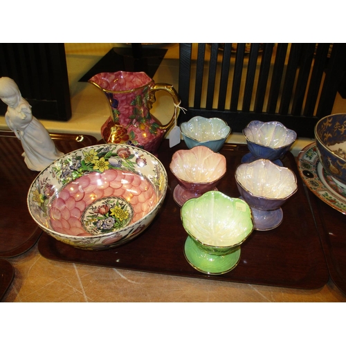 169 - Maling Jug, Bowl and 5 Sundae Dishes