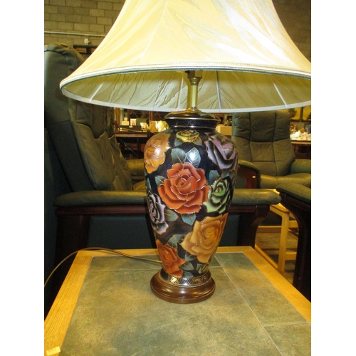 232 - Rose Decorated Table Lamp with Shade