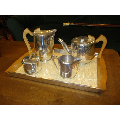 236 - Picquot 4 Piece Tea Service with Tray