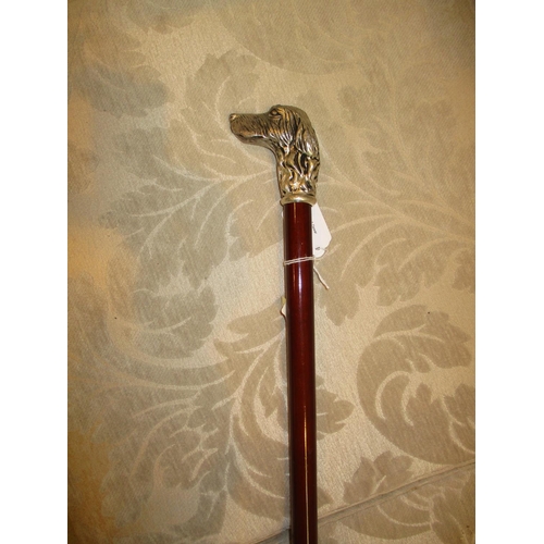 247 - Dog Head Handle Walking Stick