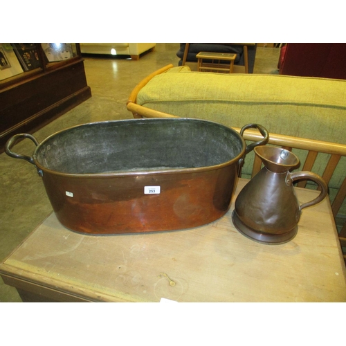 253 - Copper Cooking Pot and a Measuring Jug