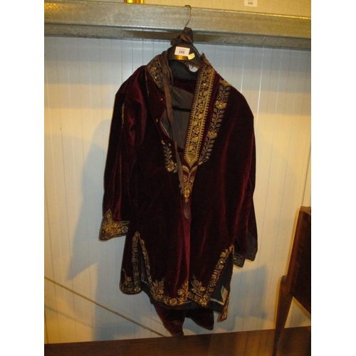 268 - Velvet and Wire Metal Embroidered Outfit