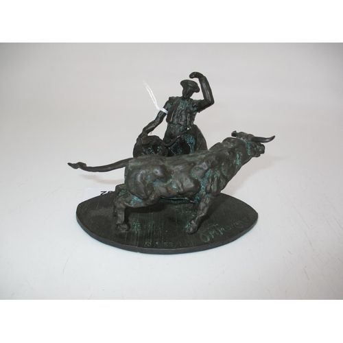 282 - Jose Maria Moreno Bronze Figure of a Bullfighter No. 59 of 100 with Certificate, 12cm long