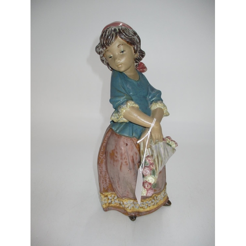 317 - Lladro Terracotta Figure of a Girl, 29cm