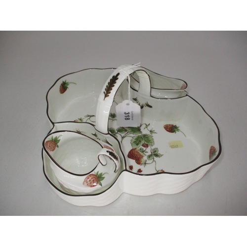 318 - Coalport 3 Piece Strawberry Set