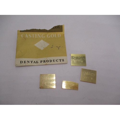 324 - Johnson Matthey & Co. Dental Casting Gold Stamped 18ct W, 10.75g