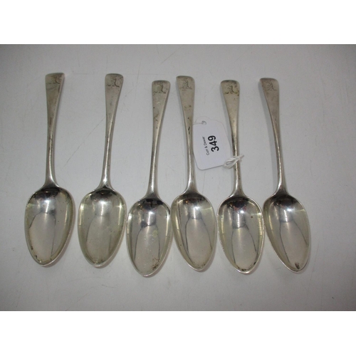 349 - Set of 6 Silver Dessert Spoons, London 1832, Maker RC, 228g