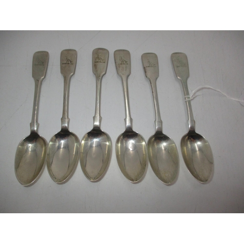 350 - Set of 6 Silver Teaspoons, Exeter 1850, Maker RWJWJW, 162g