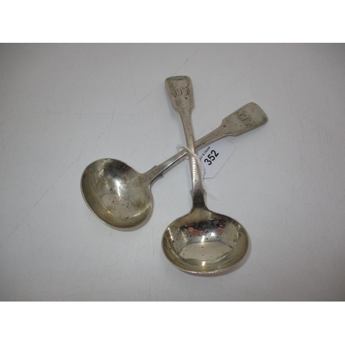 352 - Two Silver Sauce Ladles, London 1810 and 1839, 142g