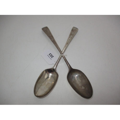 353 - Pair of Silver Table Spoons, London 1784, Maker TW, 132g