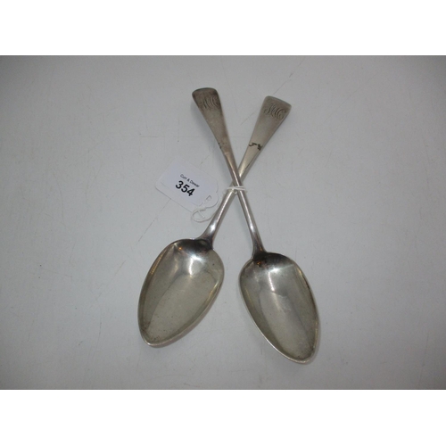 354 - Pair of Silver Table Spoons, London 1776, 1778, Maker GD, 112g