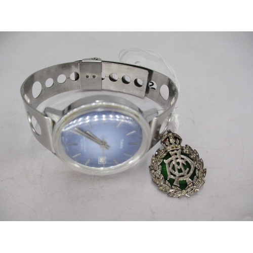 369 - Timex Automatic Watch and a Crest Brooch