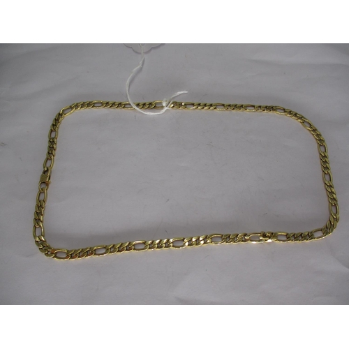 402 - 18ct Gold Flat Link Necklace, 13.8g