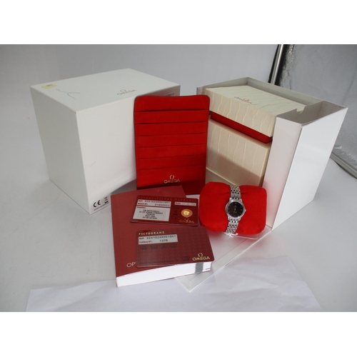 Ladies Omega De Ville Watch with Box and Papers, Ref. 42410246001001, Watch No. 91896952, Calibre No. 1376, Date 11-6-14