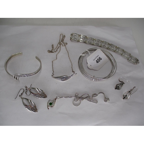 406 - Selection of Silver Jewellery