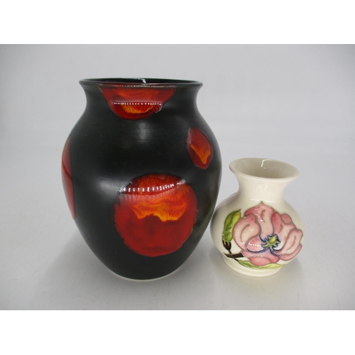 439 - Poole & Moorcroft Vases, 16 and 19cm