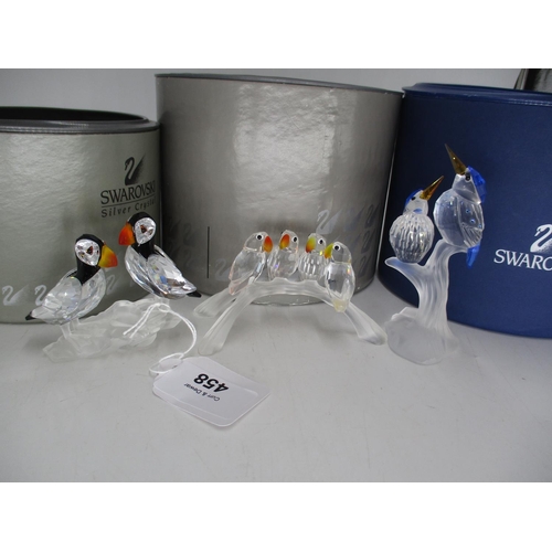 458 - Swarovski Kingfisher, Parrots and Puffin Groups