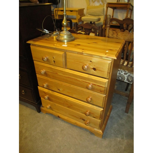 641A - Pine Chest of 6 Drawers, 75cm