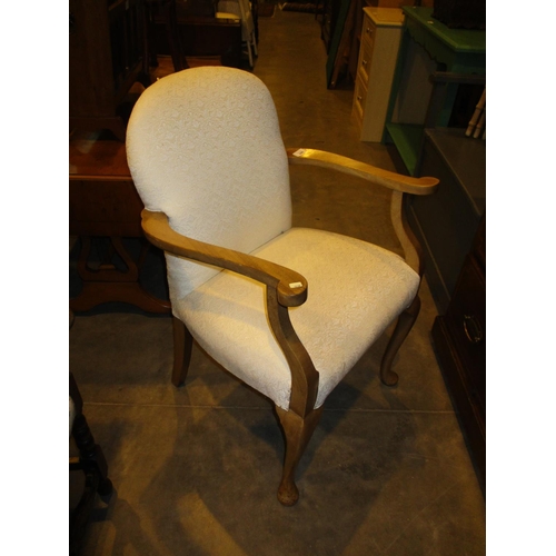 646 - Queen Anne Style Occasional  Arm Chair