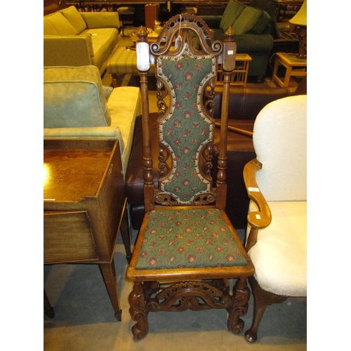 652 - Victorian Walnut Hall Chair