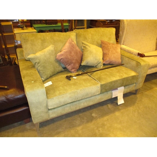 660 - Fairmont Celery Velvet 2 Seat Settee 2023