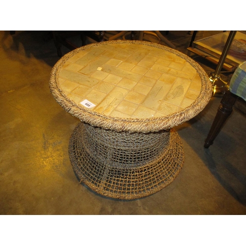 689 - Wicker Base Coffee Table