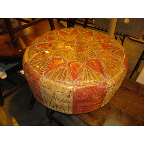 692 - Leather Pouffe