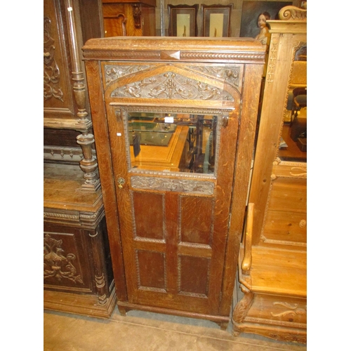 707 - 1920's Oak Hall Wardrobe, 76cm