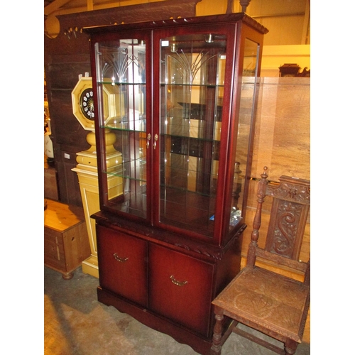 712 - John Coyle Mahogany Display Cabinet, 92cm