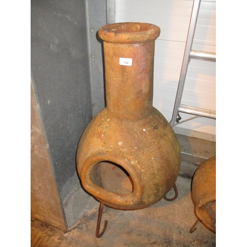 730 - Large Chiminea on Stand