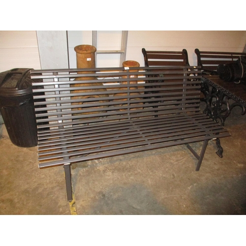 733 - Modern Metal Garden Bench