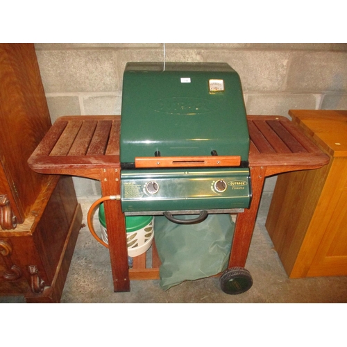 739 - Outback Trooper Gas BBQ with Gas Cylinder and Cover