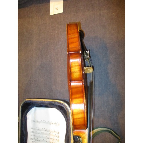 245 - Violin with 2 Bows and Case