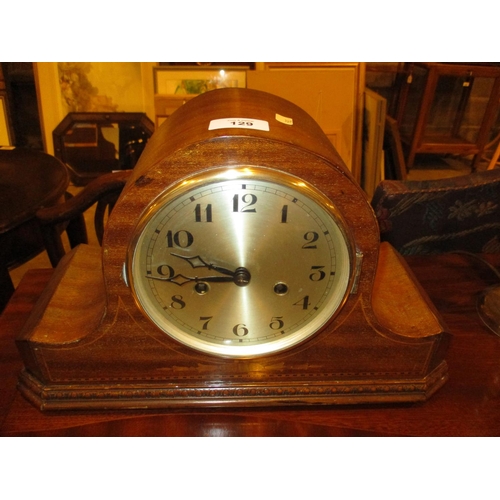 129 - Inlaid Mahogany Case Mantel Clock