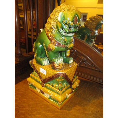 139 - Chinese Glazed Pottery Temple Dog, 44cm high