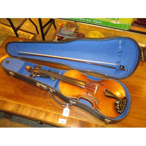 148 - Violin with Bow and Case