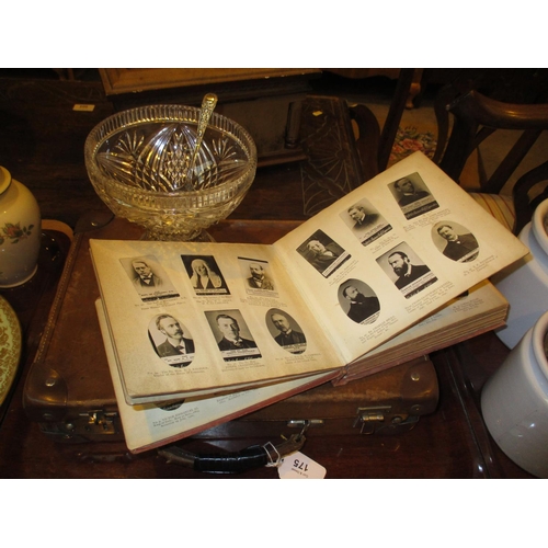 175 - Attaché Case, Sugar Bowl with Spoon and Ogdens Photo Album