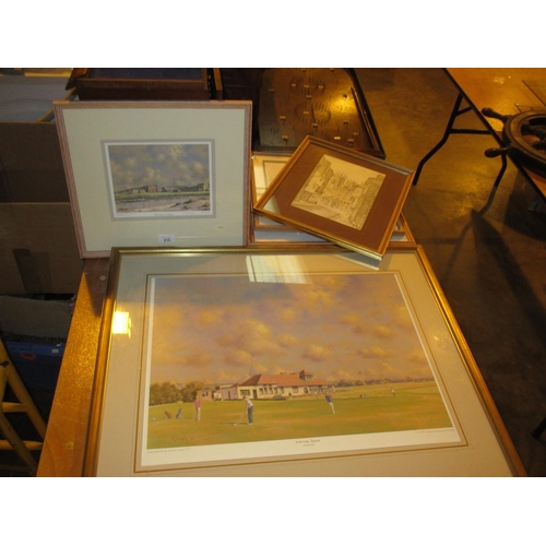 215 - Richard Forsyth 2 Signed Prints Scotscraig Tayport and West Sands St. Andrews, along with 3 Other Pi... 