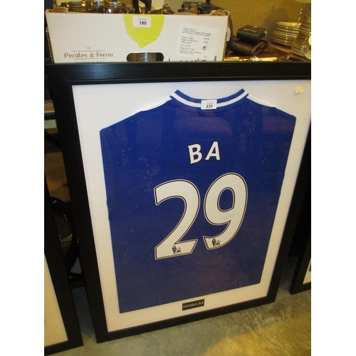 233 - Chelsea FC Signed Shirt Titled Demba Ba