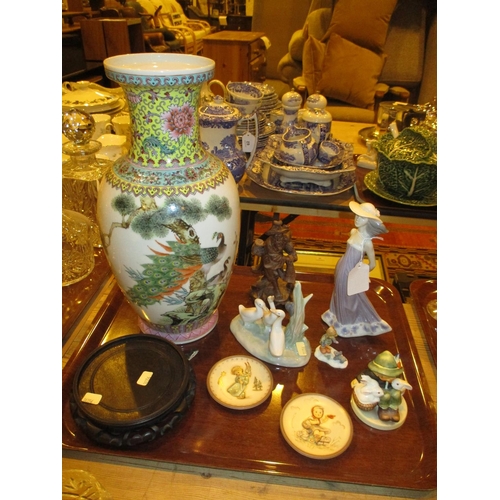 43 - Chinese Porcelain Vase, Hummel, Lladro, Nao etc