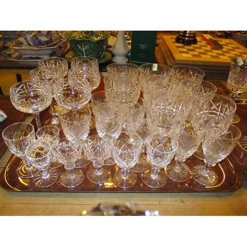 45 - Set of 6 Crystal Champagne Coupes, Various Wine Goblets etc