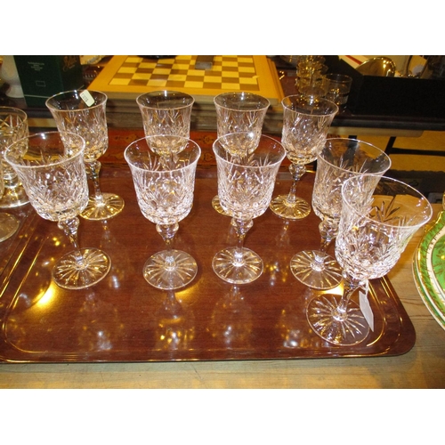 47 - Set of 9 Crystal Wine Goblets