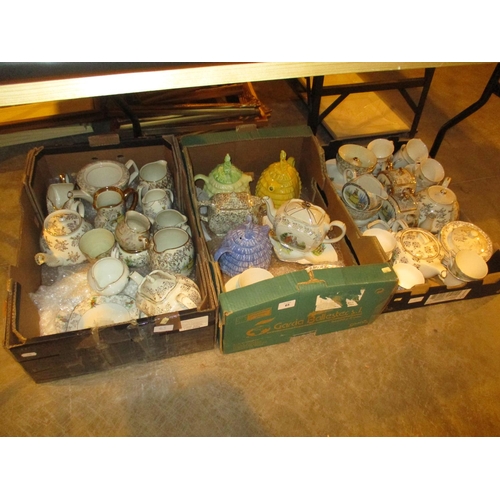 65 - Three Boxes with Tea Pots, Jugs etc