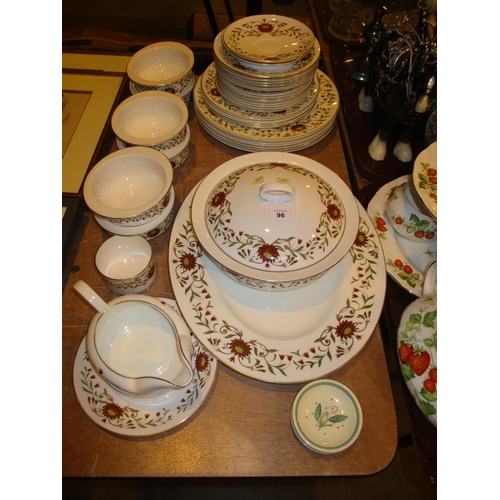 96 - Susie Cooper Wedgwood Miraposa 38 Piece Dinner Service and 4 Small Dishes