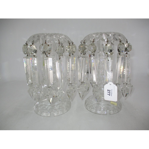 277 - Pair of Cut Glass Lustres